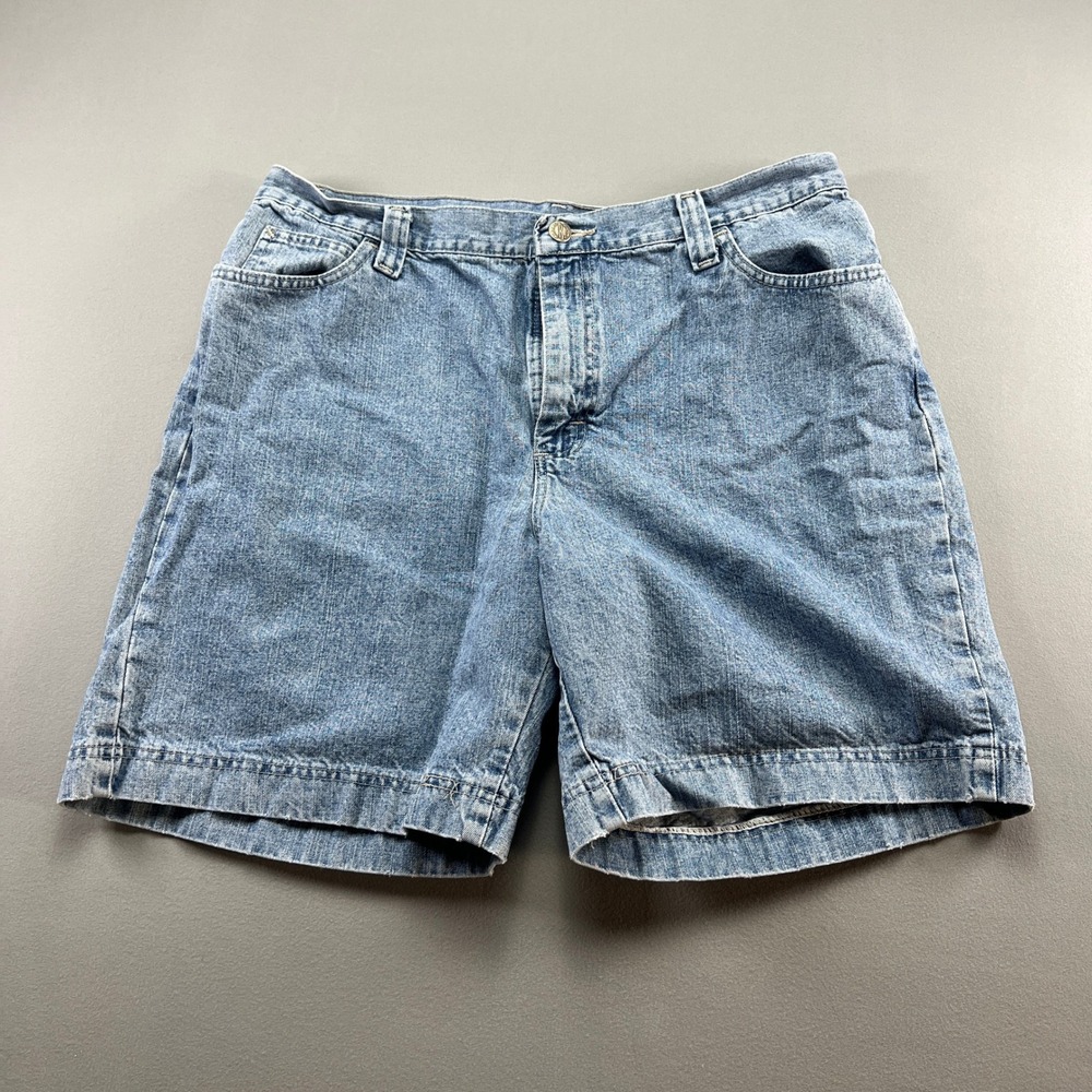 Riders Shorts Womens 16M Blue Denim Cotton High Rise Medium Wash Streetwear